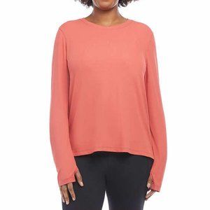 NWT Danskin Ladies' Ultimate Rib Long Sleeve Tee Red L